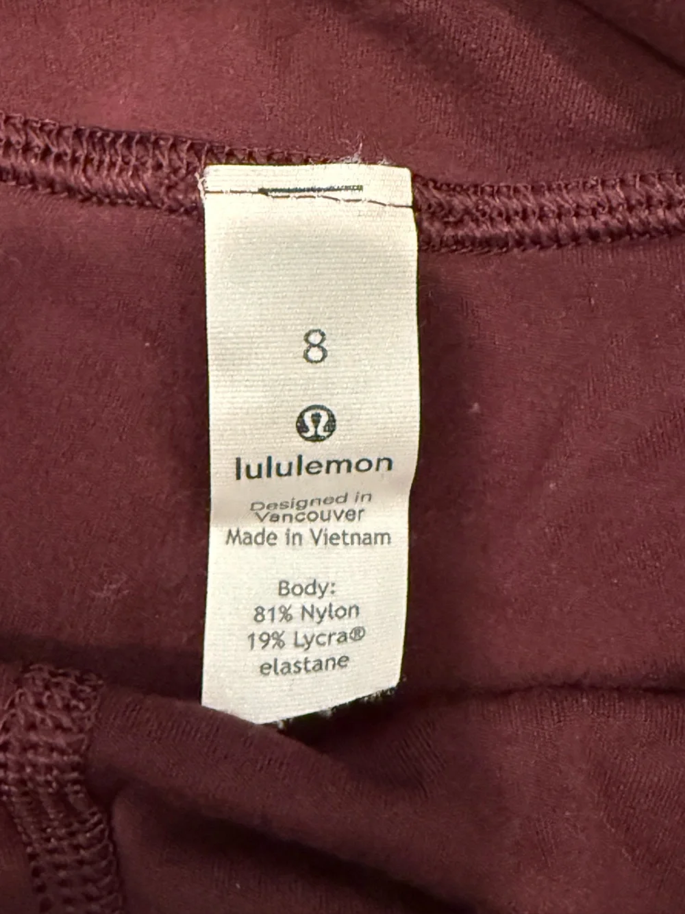 lululemon athletica Align High-Rise Garnet Bike Shorts 6” - Size 8